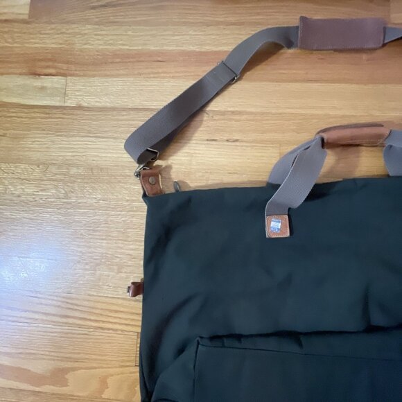 Vintage DAKOTA by TUMI Duffel Bag Weekender Canvas Genuine Leather Large Green - Picture 11 of 12